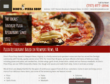 Tablet Screenshot of dinospizzashop.com